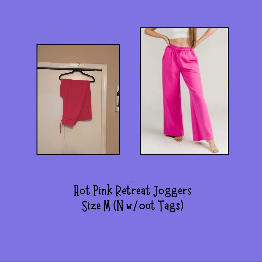 ZYIA Hot Pink Retreat Joggers (M) EUC
